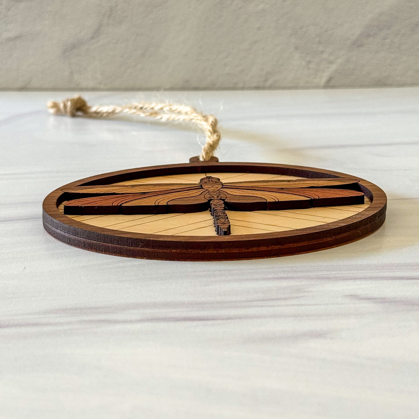 Dragonfly Wood Ornament | Handcrafted Christmas Décor