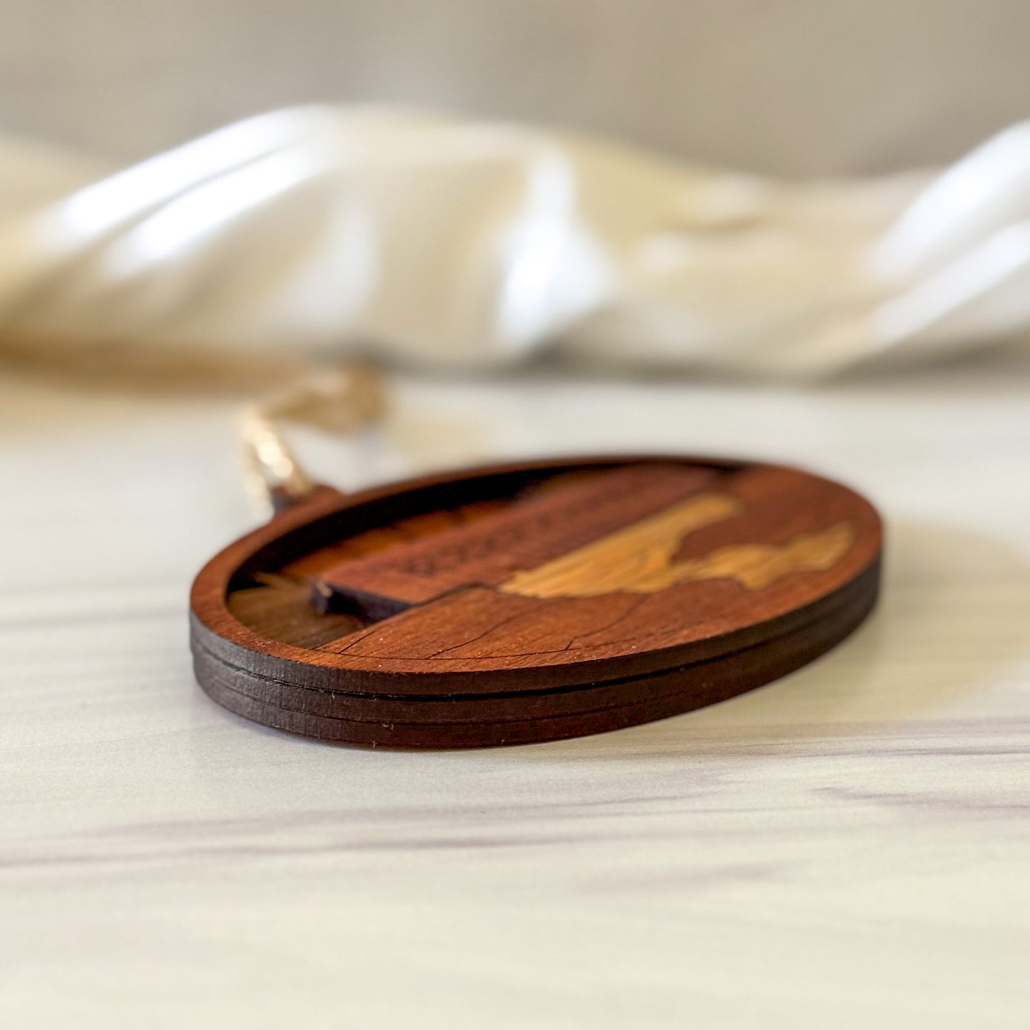 Wood Covered Bridge Ornament - Handcrafted Christmas Décor