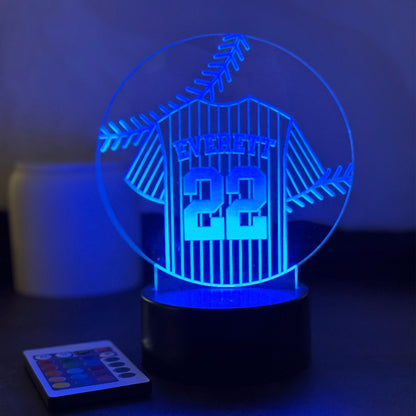 Personalized Baseball Jersey LED Light