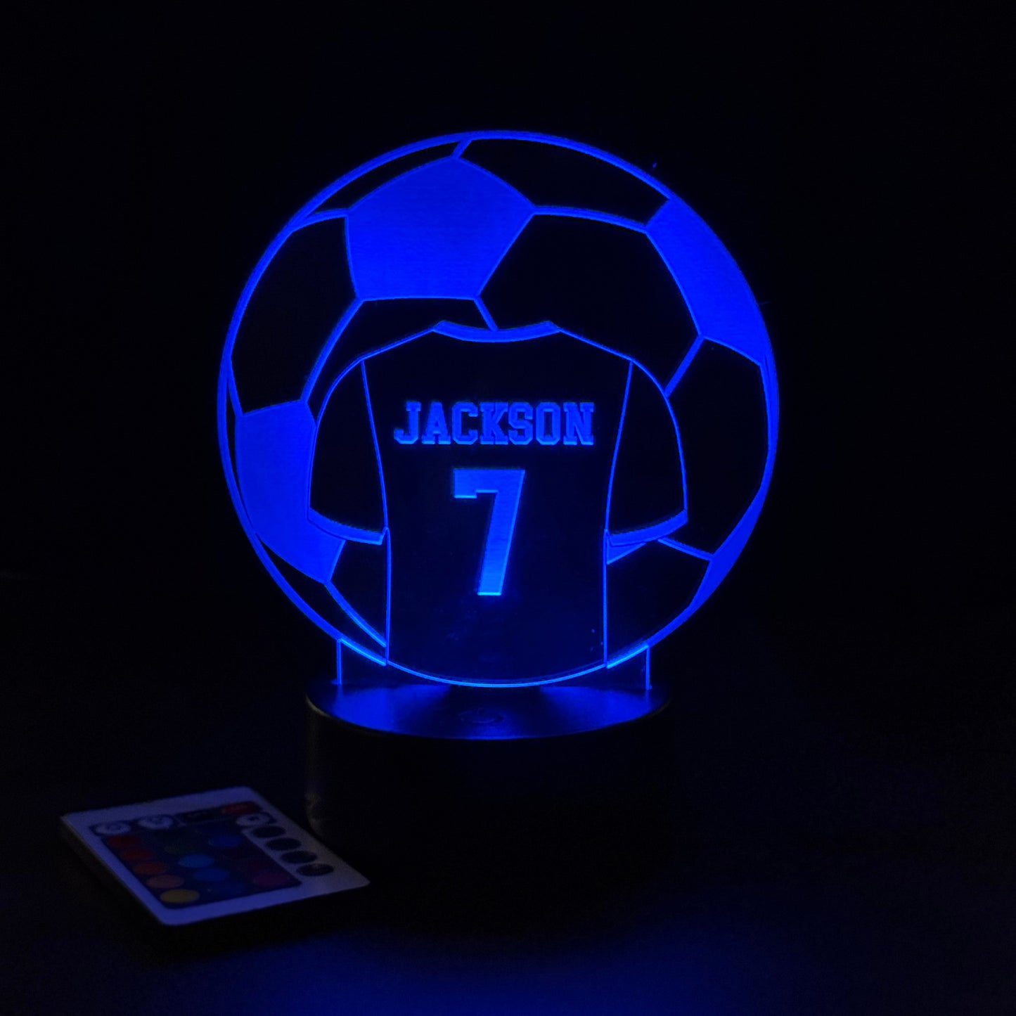 Personalized Soccer Jersey LED Light - Custom Name & Number