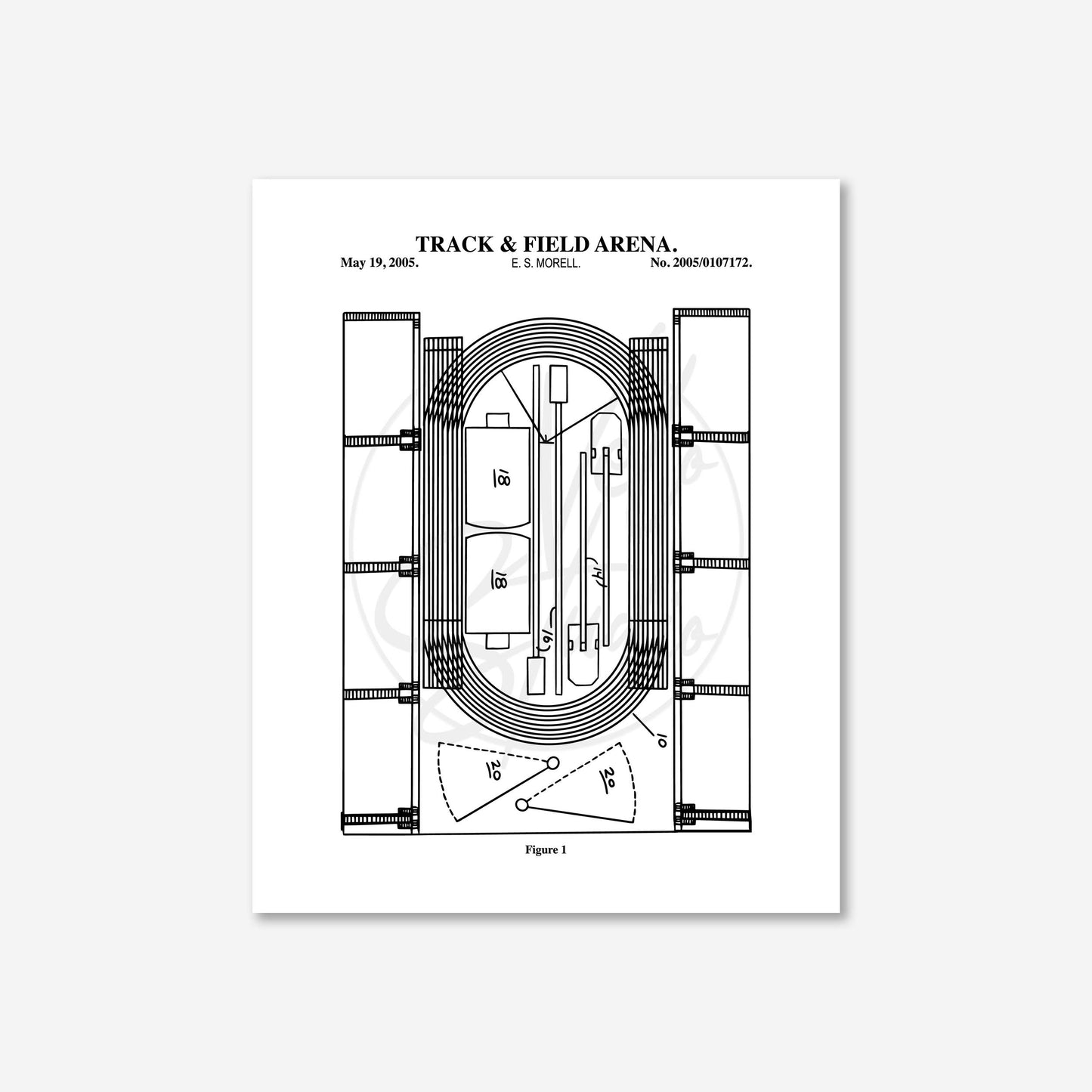Track & Field Stadium Wall Art - Ready to Frame Print