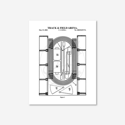 Track & Field Stadium Wall Art - Ready to Frame Print