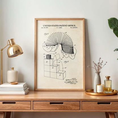 Nostalgic Spring Toy Patent Wall Art  - PRINTABLE DIGITAL DOWNLOAD