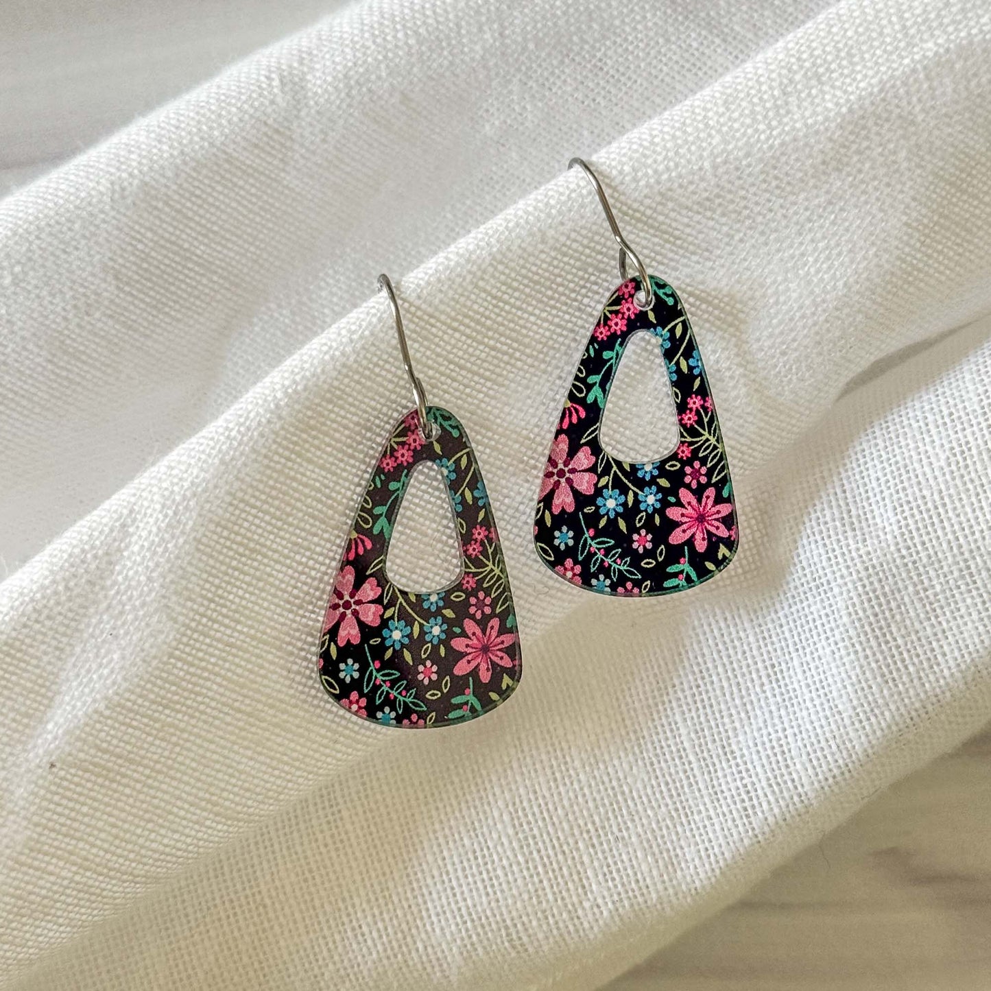 Micro Floral Dangle Earrings - In Bloom Artisan Jewelry
