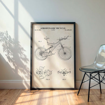 Cycling Wall Art - Aero Bicycle Print  - PRINTABLE DIGITAL DOWNLOAD