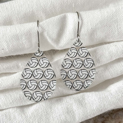 Volleyball Teardrop Earrings - Dangle Game Day Earrings