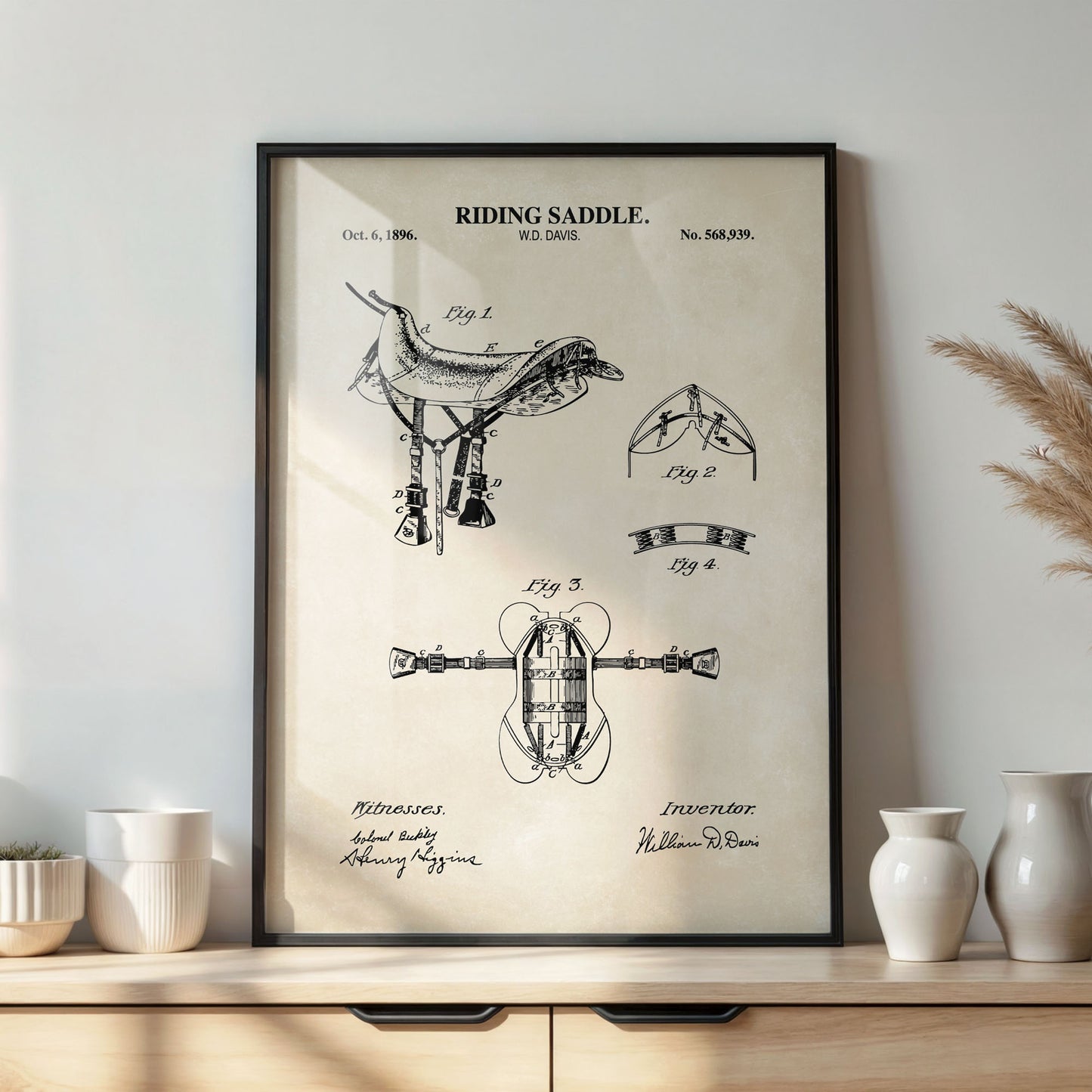 Riding Saddle Horse Print - Equestrian Wall Art - DIGITAL DOWNLOAD