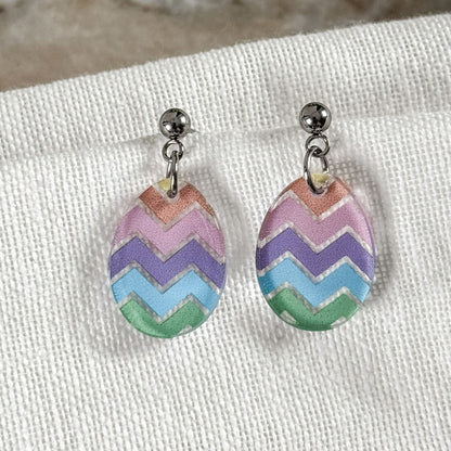 Small Easter Egg Dangle Earrings