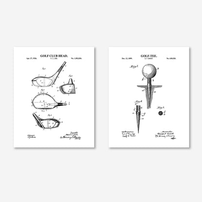 Golf Patent Wall Art Set - Ready to Frame Prints