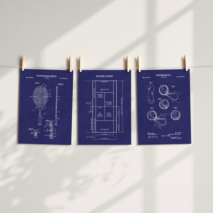 Tennis Wall Art Set - Ready to Frame Prints