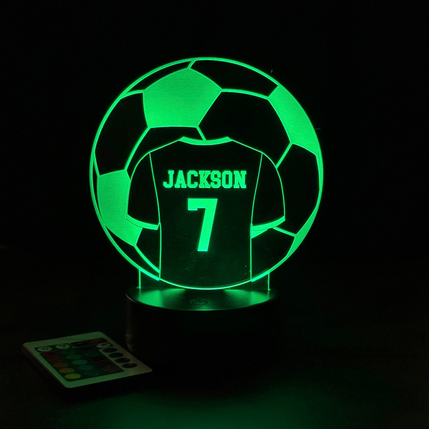 Personalized Soccer Jersey LED Light - Custom Name & Number