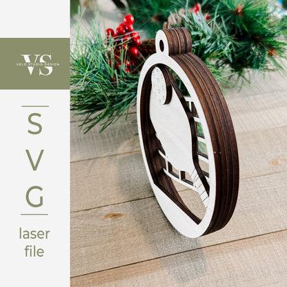 Pickleball Ornament SVG | Personalized Layered Laser Cut File