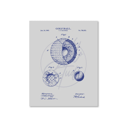 Golf Ball Patent Wall Art - Ready to Frame Print