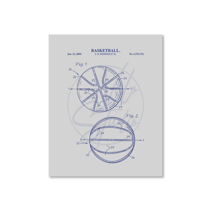 Basketball Patent Wall Art - Ready to Frame Print