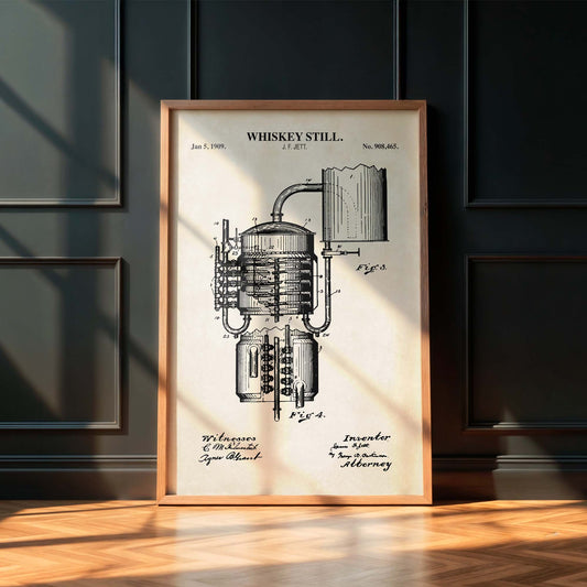 Whiskey Still Patent Wall Art - PRINTABLE DIGITAL DOWNLOAD