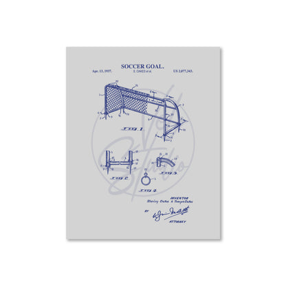 Soccer Goal Patent Wall Art - Ready to Frame Print