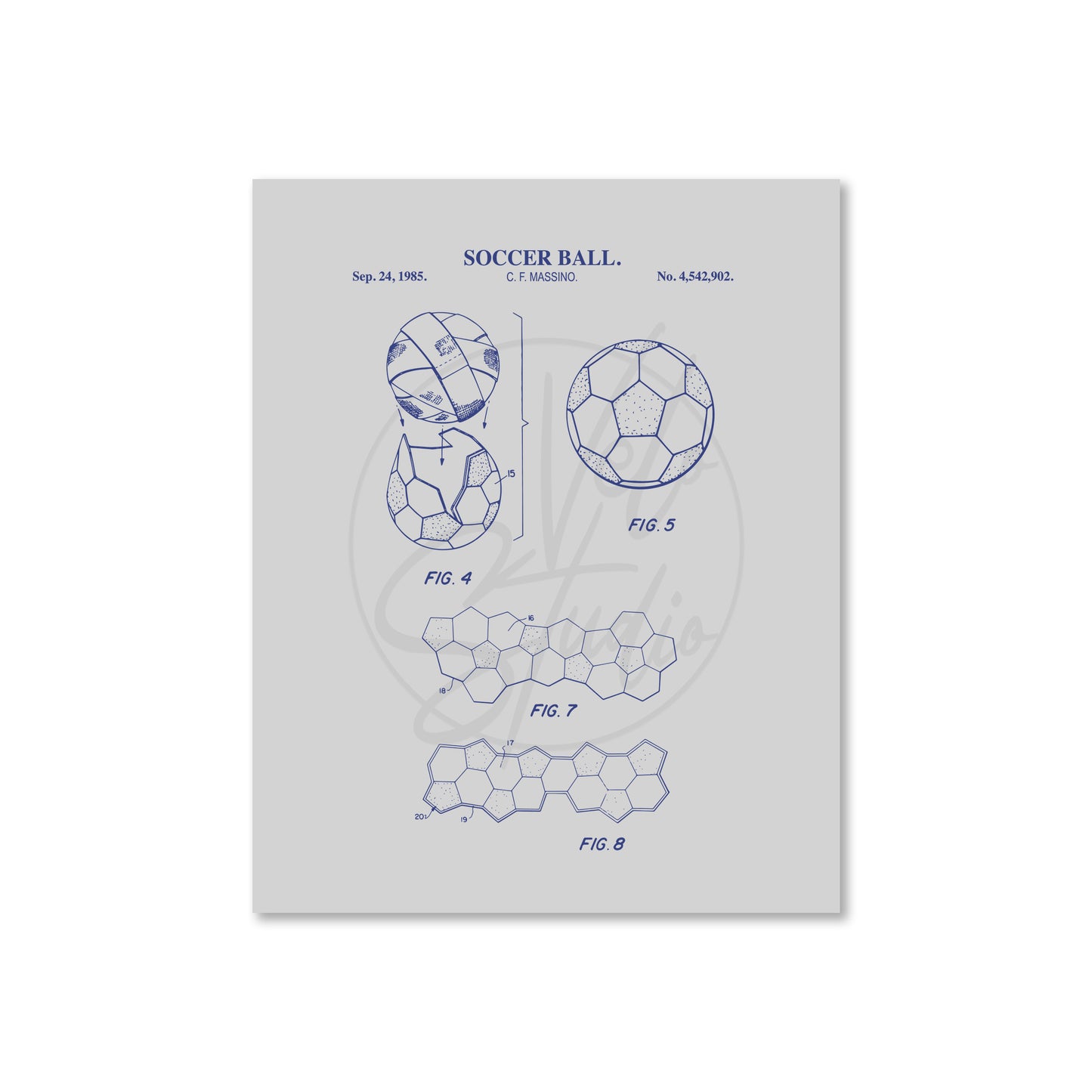 Soccer Ball Patent Wall Art - Ready to Frame Print