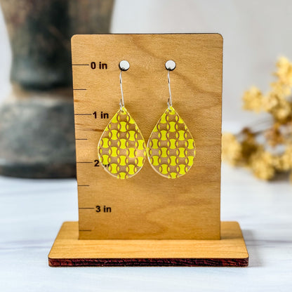 Softball Teardrop Earrings - Dangle Game Day Earrings