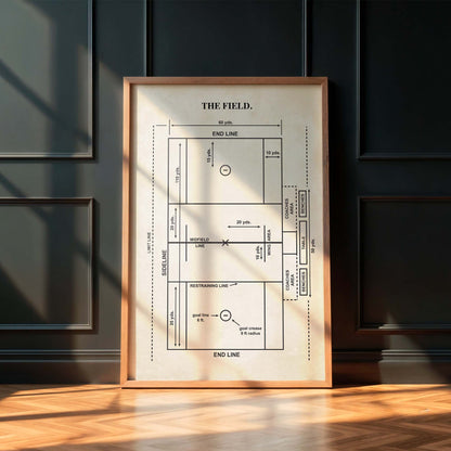 Lacrosse Field Poster - Men's Lacrosse Field - PRINTABLE DIGITAL DOWNLOAD