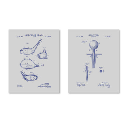 Golf Patent Wall Art Set - Ready to Frame Prints