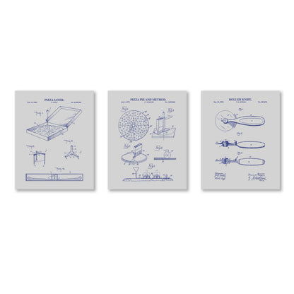 Pizza Patent Wall Art Set - Ready to Frame Prints