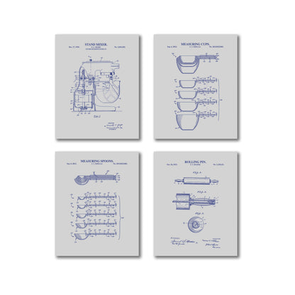 Baking Kitchen Wall Art - Set of 4 Physical Prints