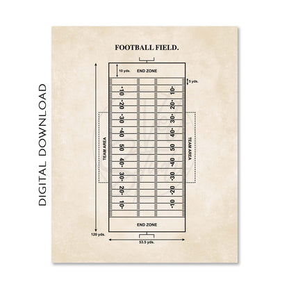 Football Patent Wall Art Bundle Set  - DIGITAL DOWNLOAD
