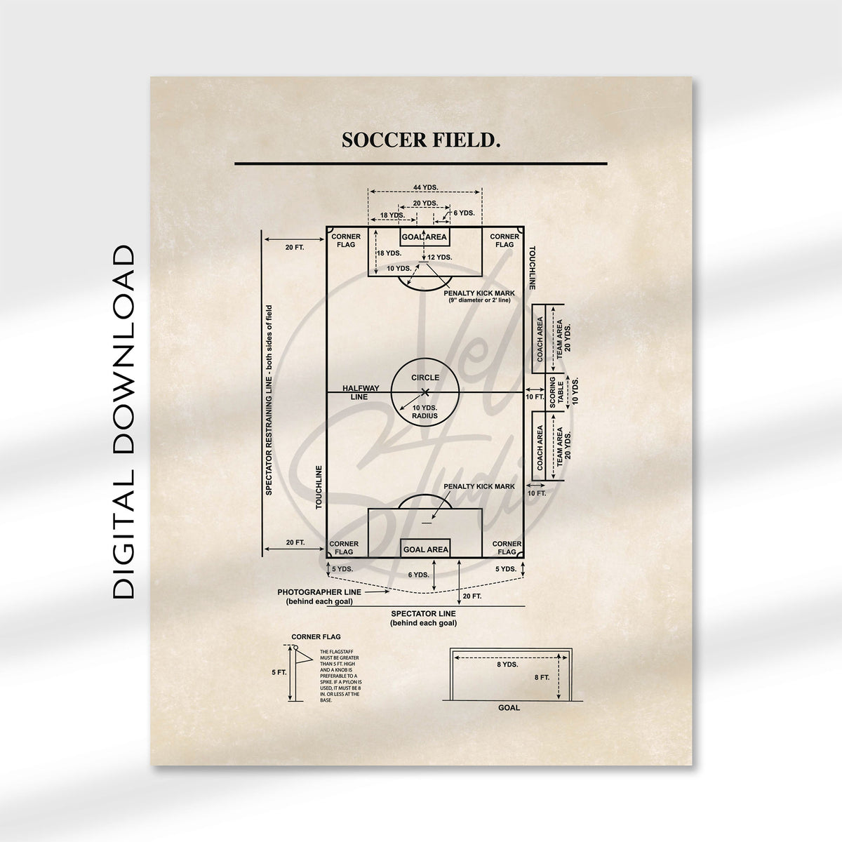 Soccer Wall Art Set - DIGITAL DOWNLOAD