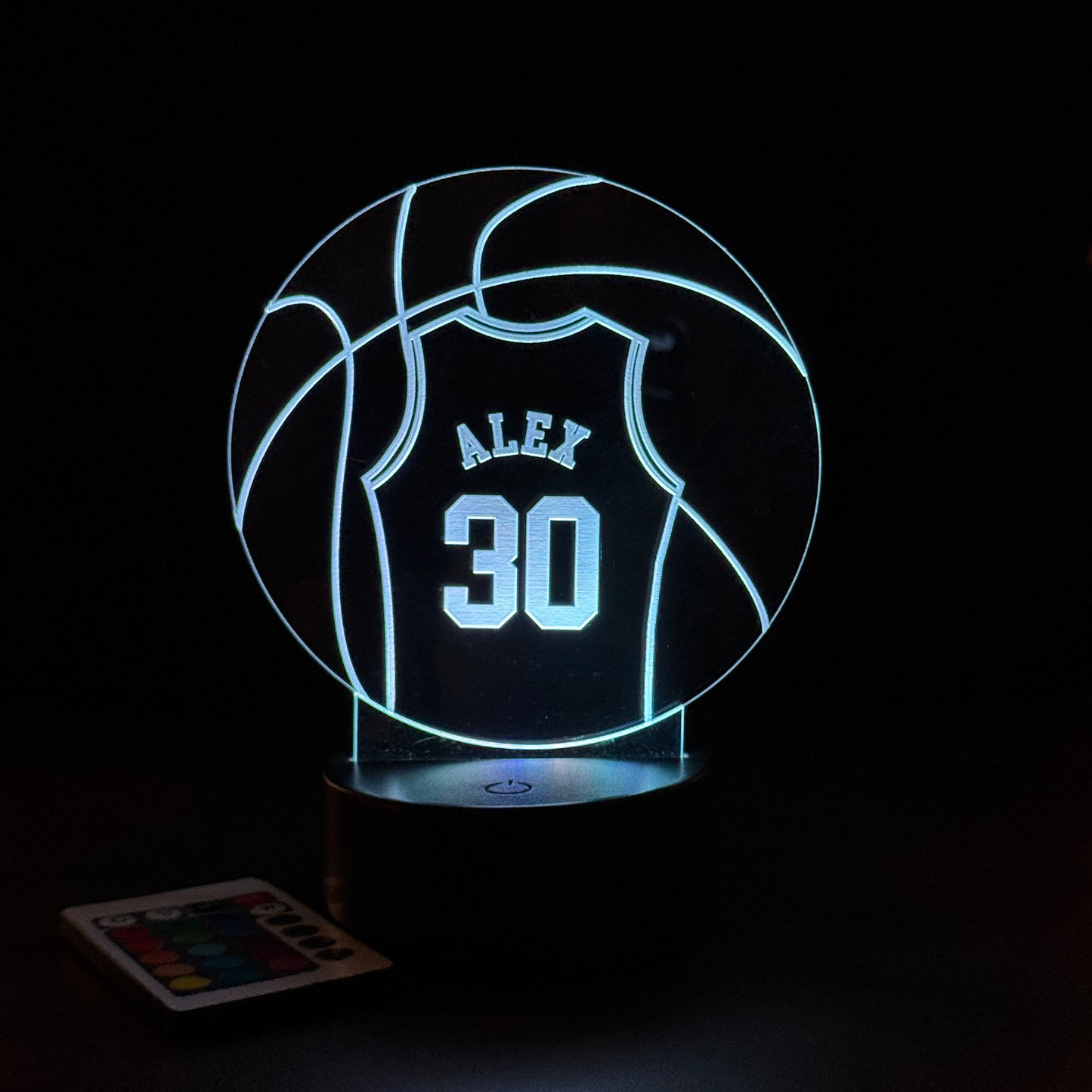 Personalized Basketball Jersey LED Light  - Custom Name & Number