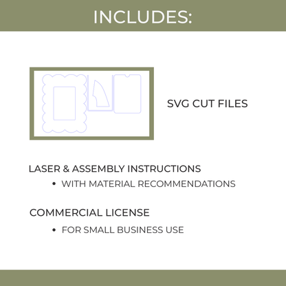 Scalloped Picture Frame SVG - Laser Cut Frame File