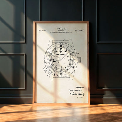 Watch Patent Wall Art  - PRINTABLE DIGITAL DOWNLOAD