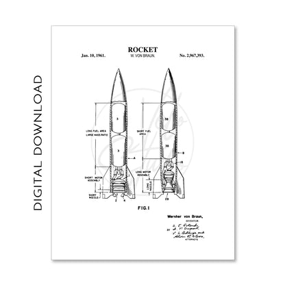 Space Patent Wall Art Set  - PRINTABLE DIGITAL DOWNLOAD