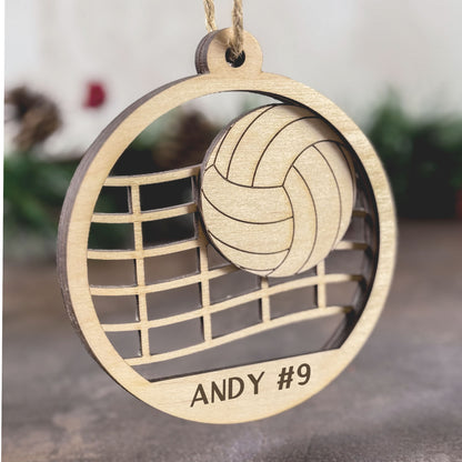 Volleyball Ornament SVG | Personalized Laser Cut File