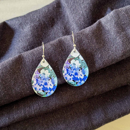Floral Teardrop Dangle Earrings | Lightweight Everyday Artisan Jewelry