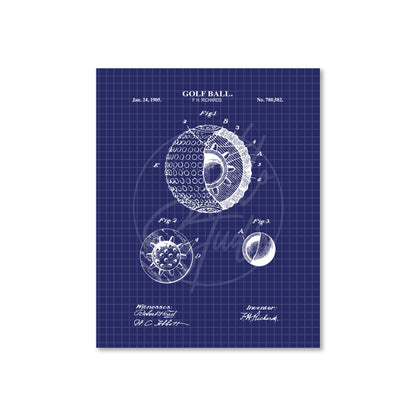 Golf Ball Patent Wall Art - Ready to Frame Print