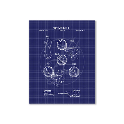 Tennis Ball Patent Wall Art - Ready to Frame Print