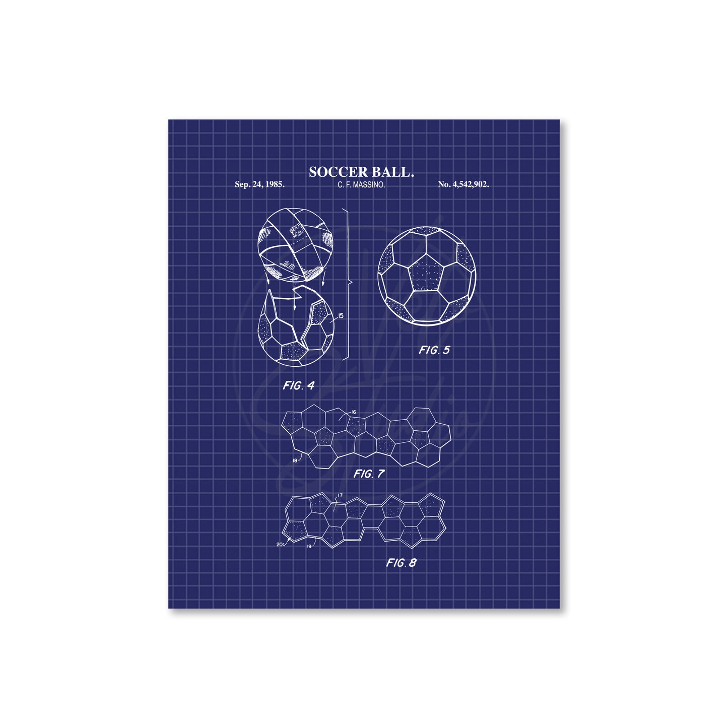 Soccer Ball Patent Wall Art - Ready to Frame Print