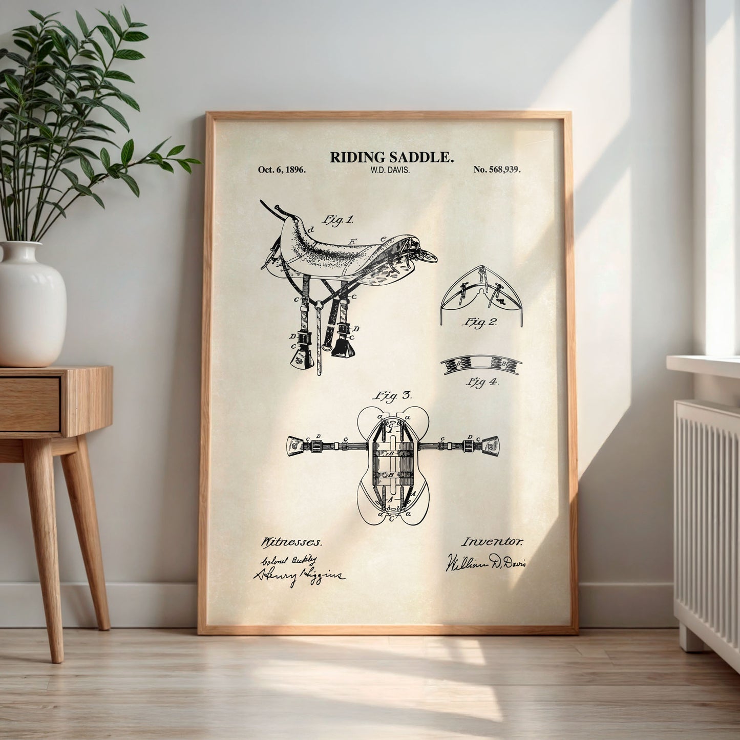 Riding Saddle Horse Print - Equestrian Wall Art - DIGITAL DOWNLOAD