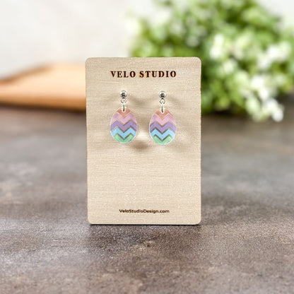 Small Easter Egg Dangle Earrings