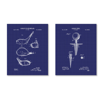 Golf Patent Wall Art Set - Ready to Frame Prints