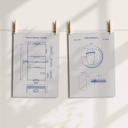 Volleyball Wall Art Set | Ready to Frame Prints