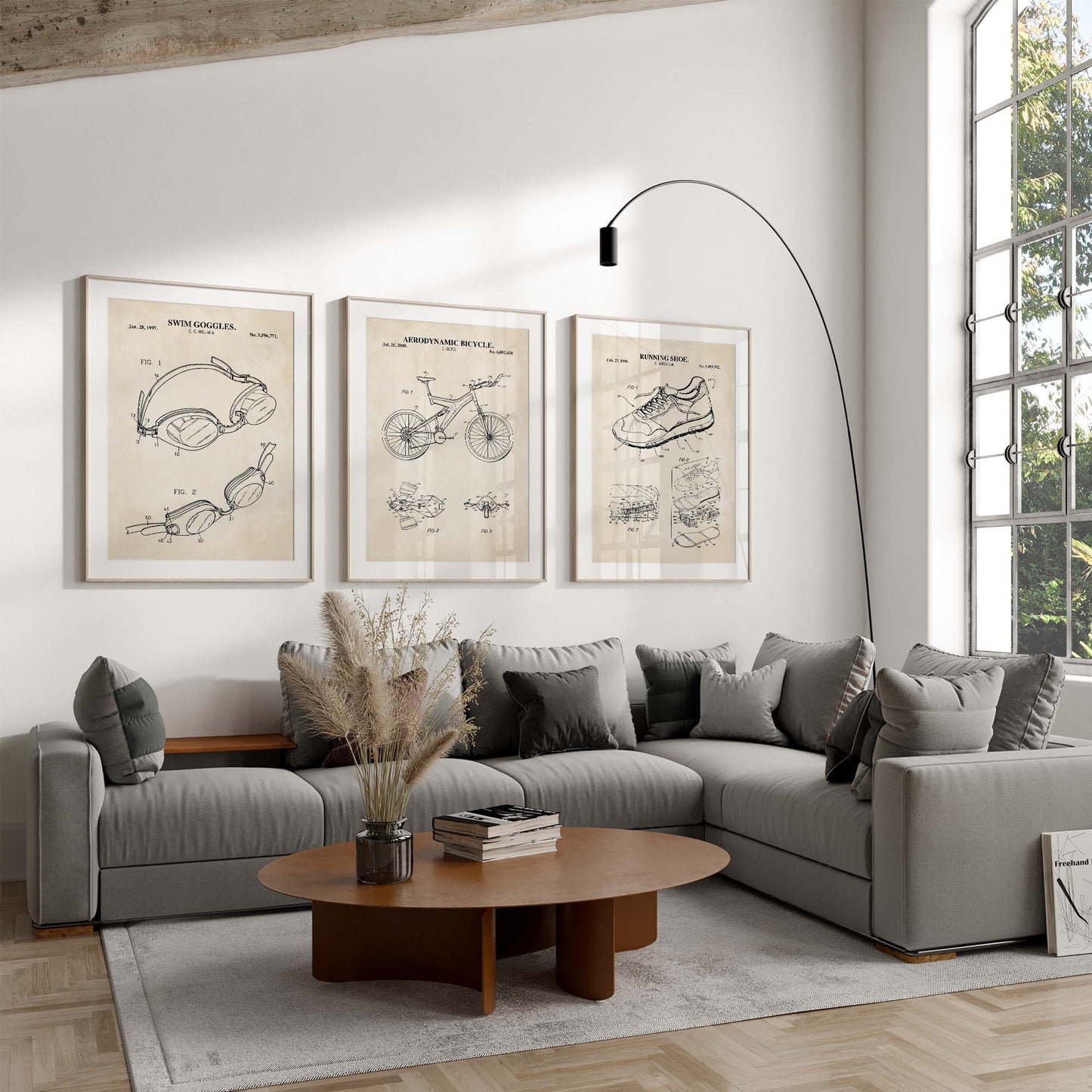 Triathlon Patent Print Wall Art Set - DIGITAL DOWNLOAD