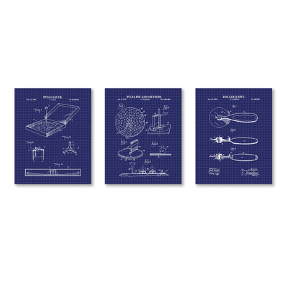 Pizza Patent Wall Art Set - Ready to Frame Prints