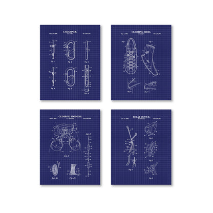 Climbing Patent Wall Art Set | Ready to Frame Prints