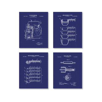 Baking Kitchen Wall Art - Set of 4 Physical Prints