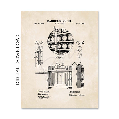 Whiskey Making Patent Print Wall Art - Set of 6 - PRINTABLE DIGITAL DOWNLOAD