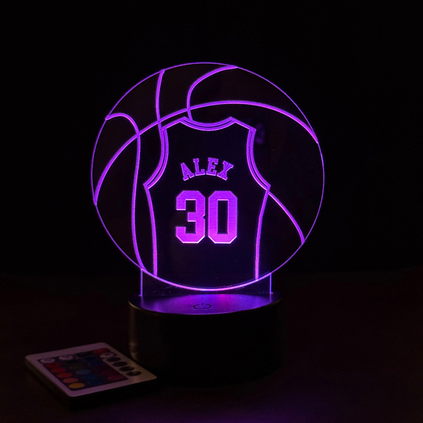 Personalized Basketball Jersey LED Light  - Custom Name & Number