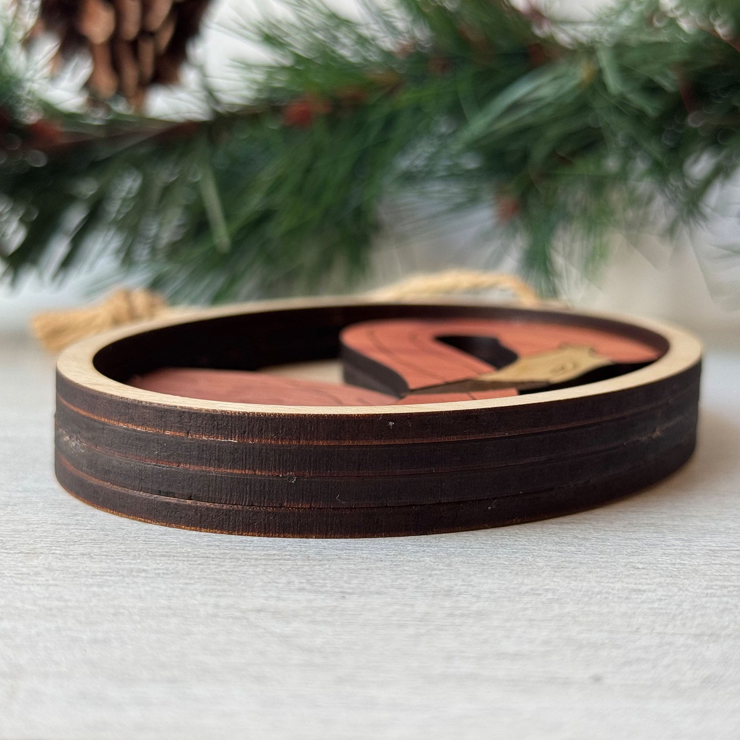 Wood Flamingo Ornament | Handcrafted Coastal Christmas Décor