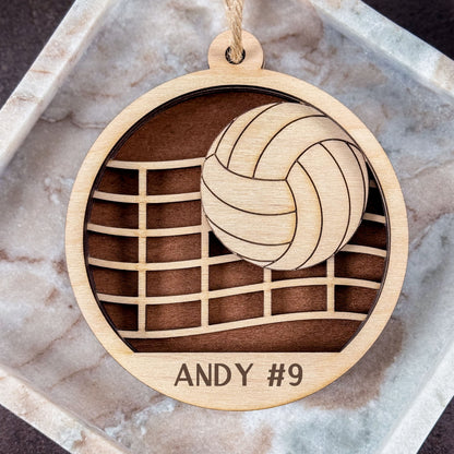 Volleyball Ornament SVG | Personalized Laser Cut File