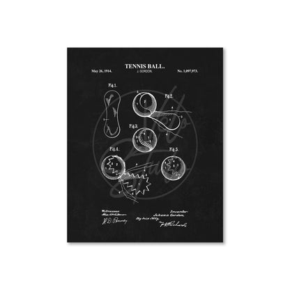 Tennis Ball Patent Wall Art - Ready to Frame Print